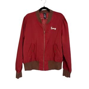 Marvel By Her Universe Tony Stark Industries Bomber Jacket Women XXL Red Moto